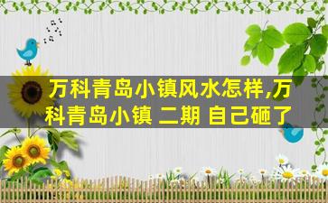 万科青岛小镇风水怎样,万科青岛小镇 二期 自己砸了
